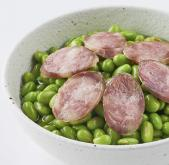 香肠蒸豆米